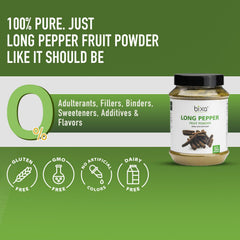Bixa Botanical Pippali powder in curries to enhance Malabar dishes.