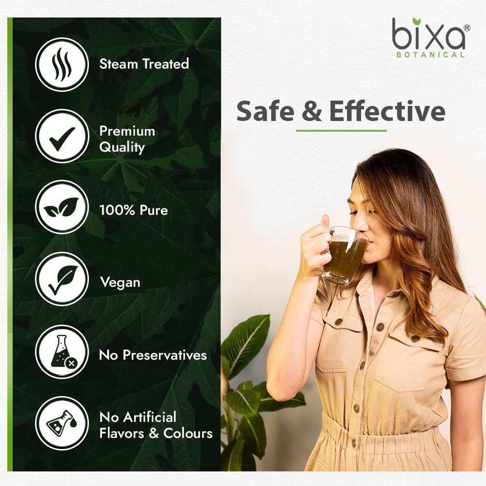 bixa BOTANICAL psyllium powder dissolving in water to form gel-like consistency for regularity.