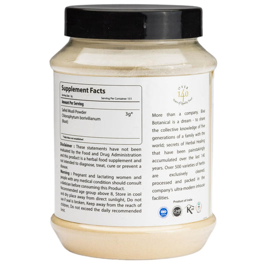 Spoon with Safed Musli powder for easy daily use and high fiber.