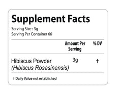 Steam-treated badge for Bixa Botanical Hibiscus Powder indicating purity.