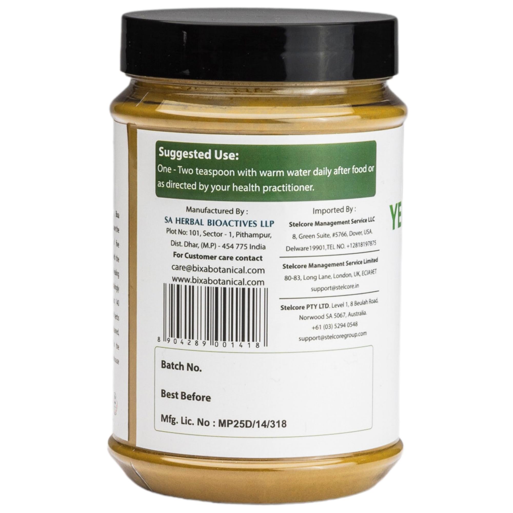Bixa Botanical Yellow Dock Root Powder in a kitchen setup for daily use.