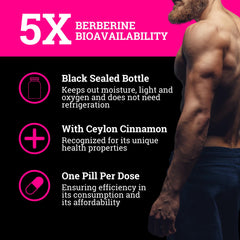 Black Forest 5X Berberine DHB capsules prepared for daily supplementation and potential metabolic support.