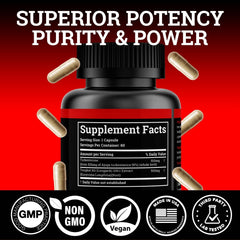 Dispensed Black Forest Turkesterone Tongkat Ali capsules for convenient use