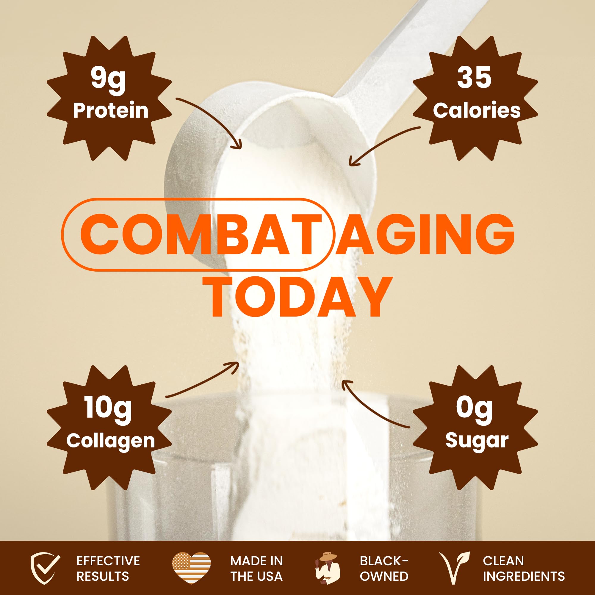 Black Girl Vitamins bottle pours collagen into coffee or smoothie.