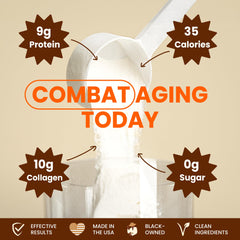 Black Girl Vitamins bottle pours collagen into coffee or smoothie.