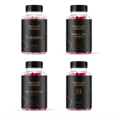 Black Girl Vitamins D3 Gummies bottle showing 2000 IU for daily energy support