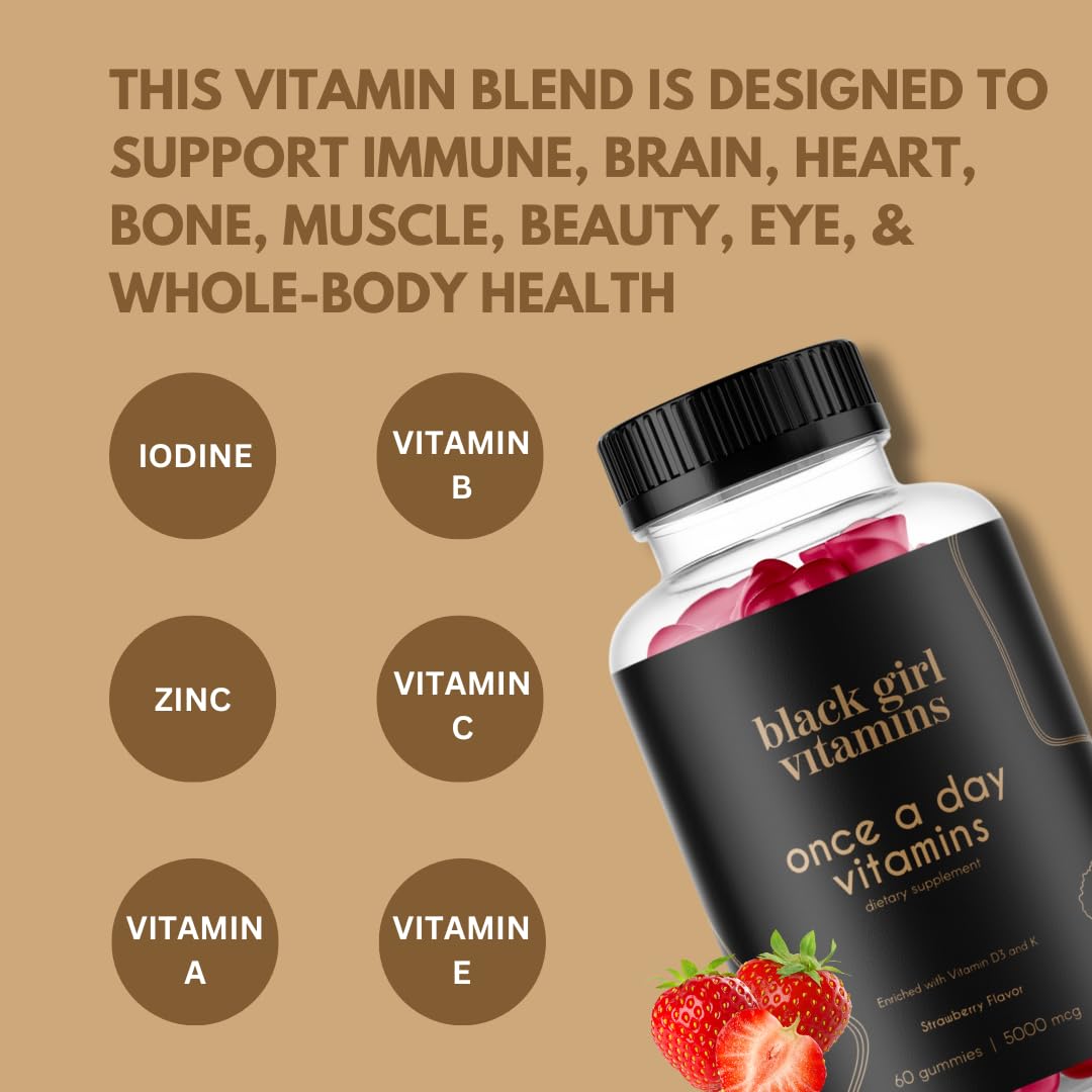Black Girl Vitamins energy metabolism gummies for natural daily vitality.