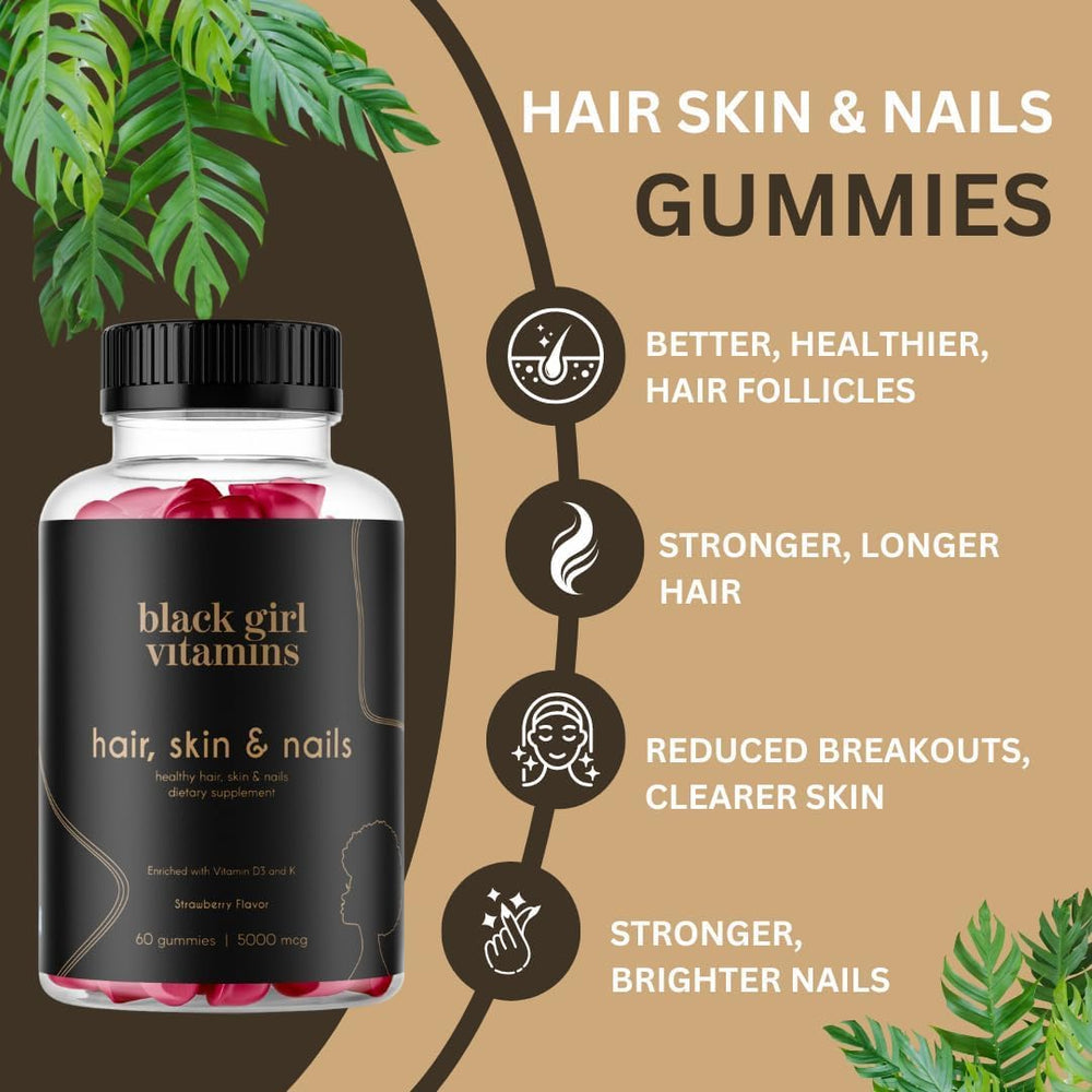 Black Girl Vitamins fruity flavored gummies for enjoyable daily intake
