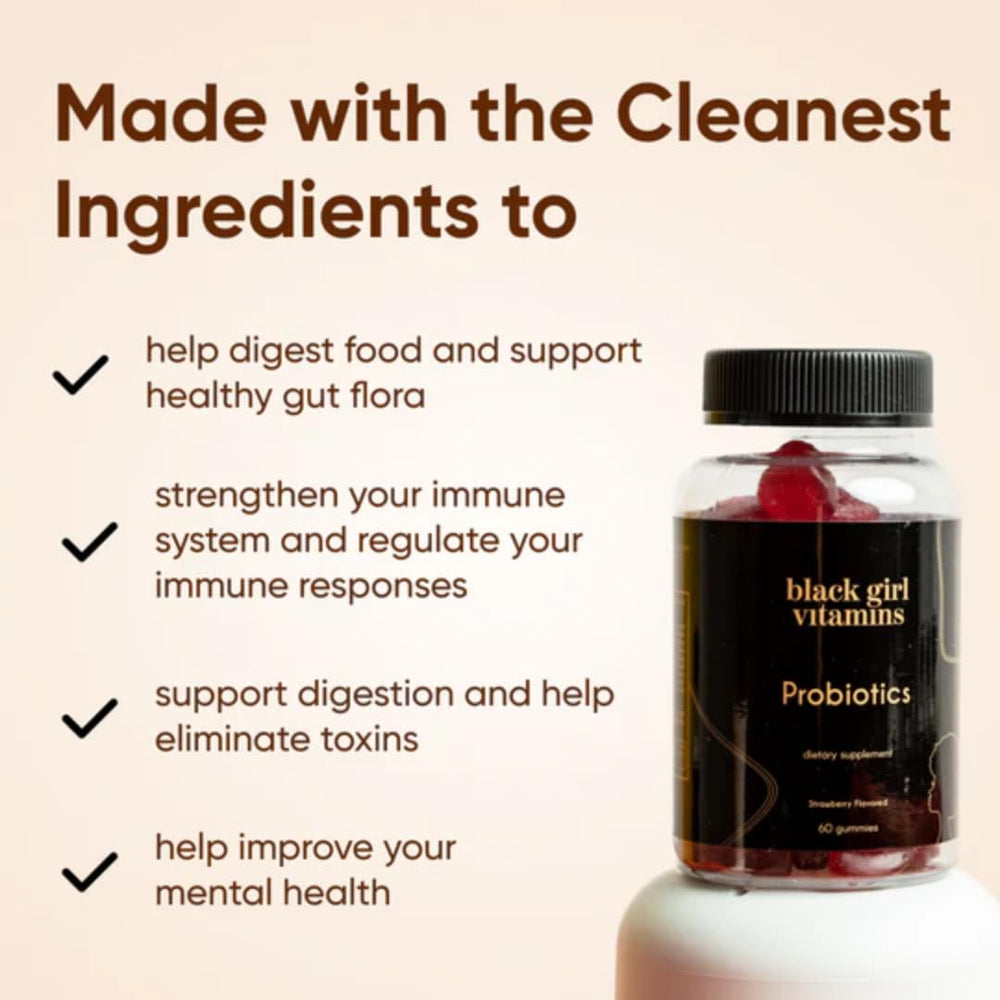 Black Girl Vitamins gummies closeup with fruit texture for daily use flavor.
