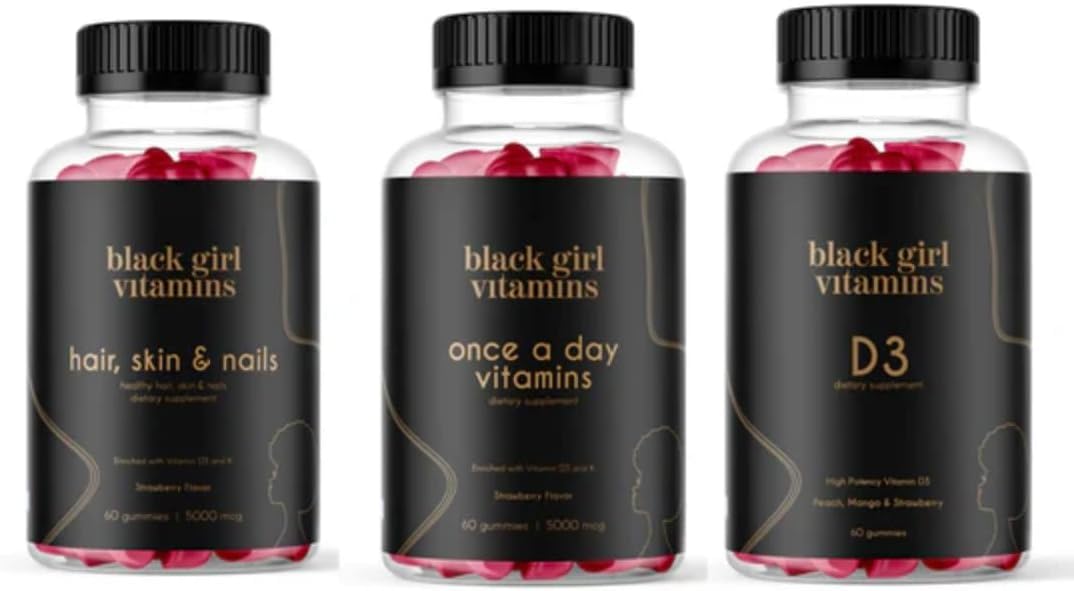 Black Girl Vitamins hair skin nails gummies for everyday radiance