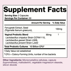 Black Girl Vitamins Her Balance tablets close-up showcases convenient daily vaginal probiotic support.