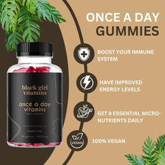 Black Girl Vitamins probiotics bottle for digestion and immune balance