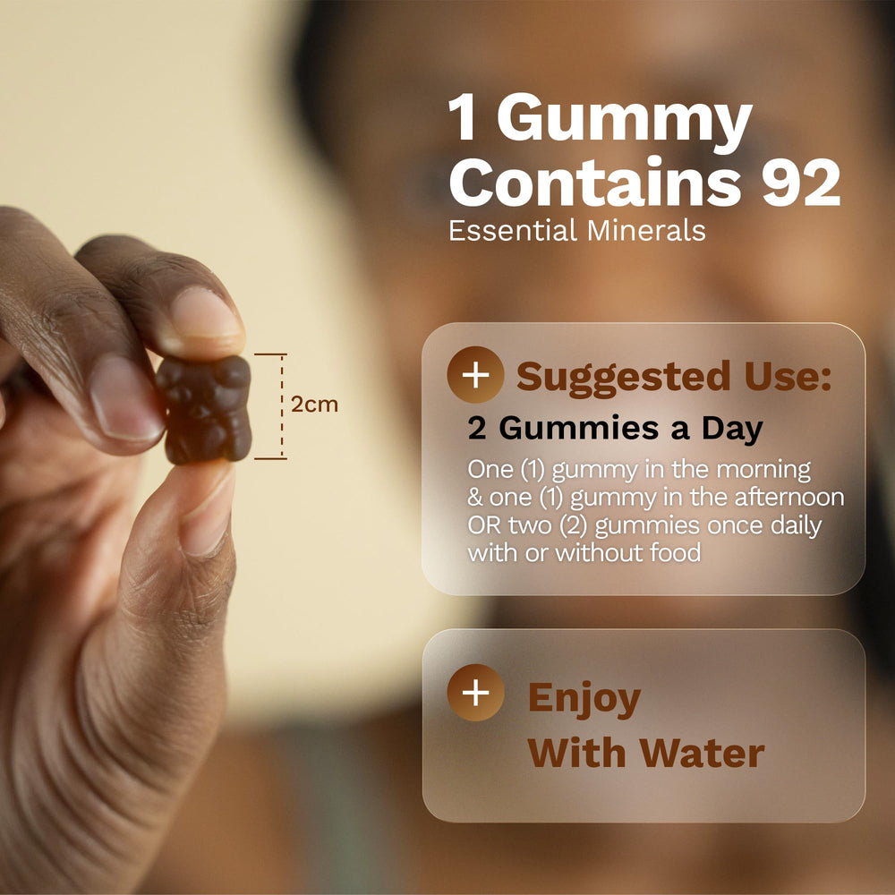 Black Girl Vitamins Sea Moss Gummies ingredients highlighting 92 minerals for thyroid balance