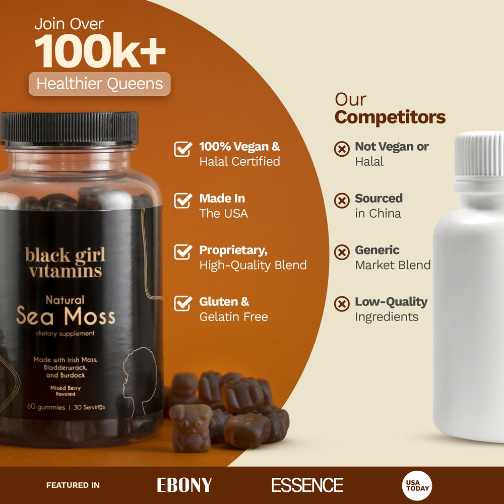 Black Girl Vitamins vegan gluten-free certification badge indicating clean plant-based nutrition