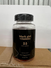 Black Girl Vitamins Vitamin D3 Gummies 2-pack packaging shows value and convenience