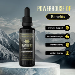 Black Lotus Shilajit in a cup of water for convenient ingestion.
