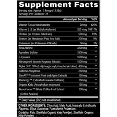 Black Magic Villain tub label close-up suggesting intense training support