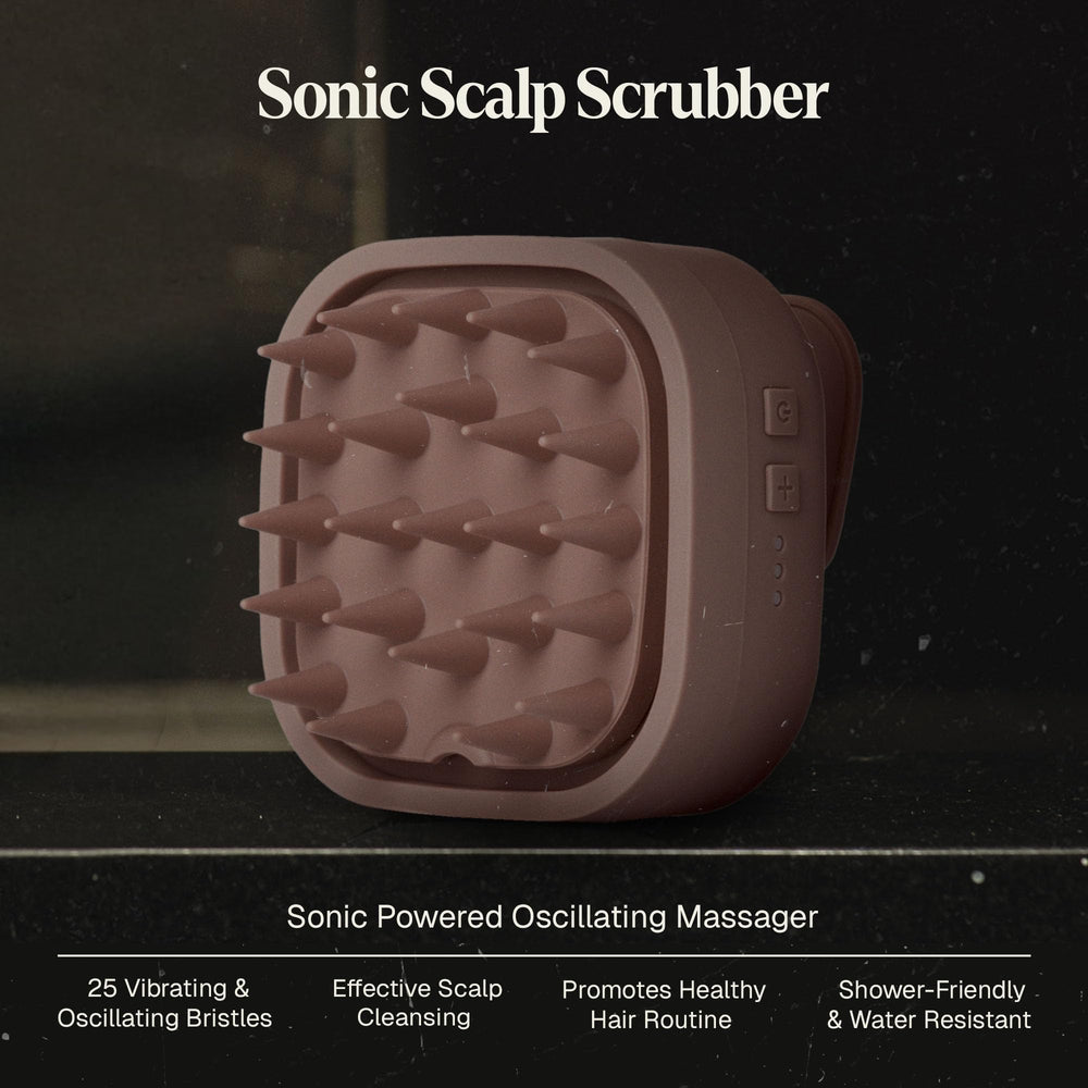 Black Wolf silicone bristles provide gentle exfoliating massage on the scalp.