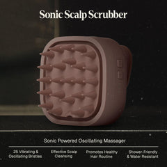 Black Wolf silicone bristles provide gentle exfoliating massage on the scalp.