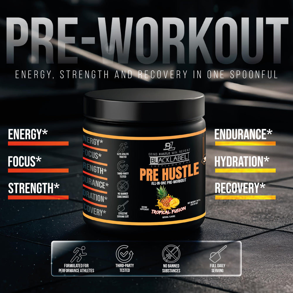 Scoop of PRE Hustle V3 tropical fusion ready for use