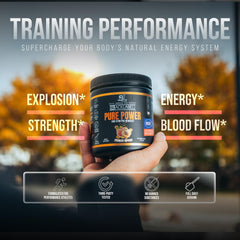 Blacklabel Pure Power Peach Rings label close-up highlights NSF Certified for Sport.