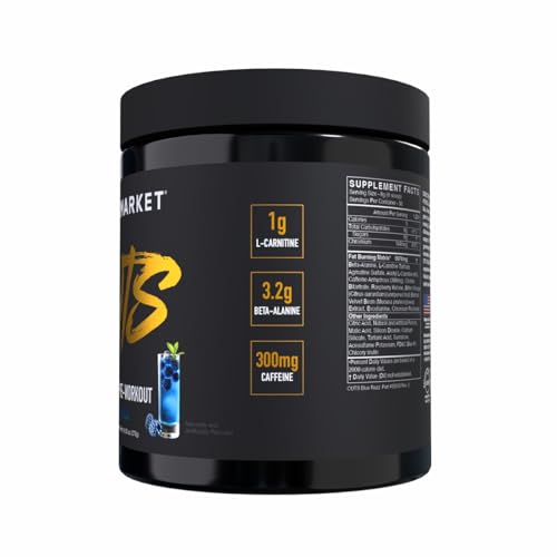 BLACKMARKET CUTS scoop dispensing powder into a glass for quick mix