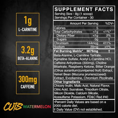 BLACKMARKET CUTS packaging close-up showing flavor and 30 servings.