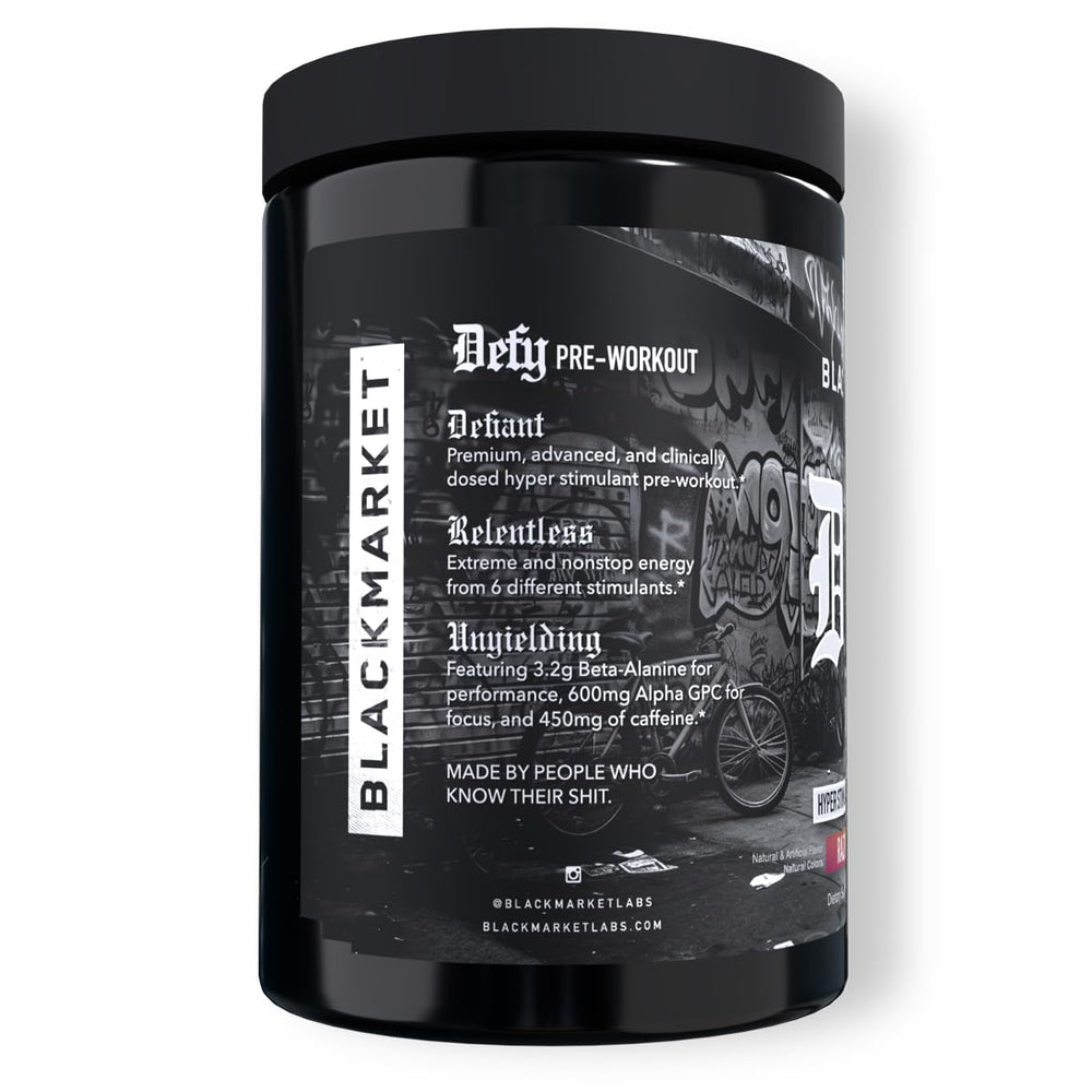 BlackMarket Defy scoop dissolving for a quick pre-workout boost