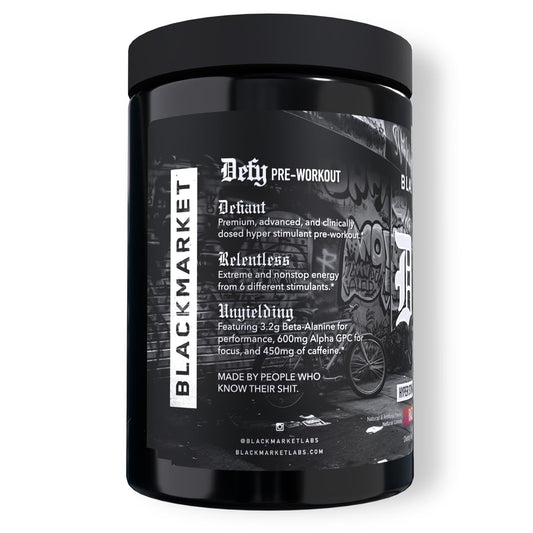 BlackMarket Defy scoop dissolving for a quick pre-workout boost