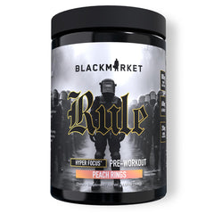 BLACKMARKET Rule peach rings tub front showing crave-worthy flavor for intense workouts