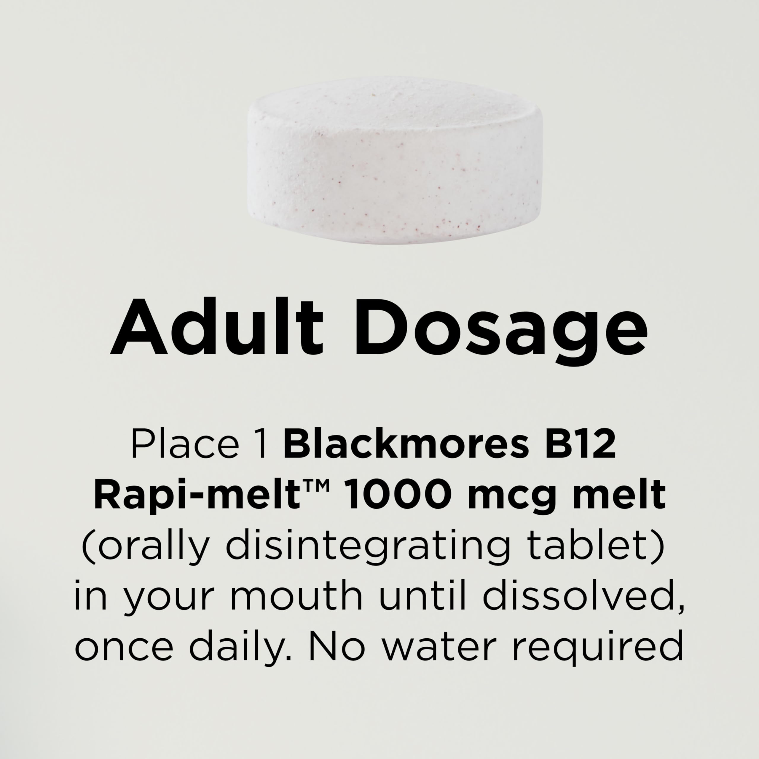 Morning routine with Blackmores B12 Rapi-Melt suits on-the-go days.