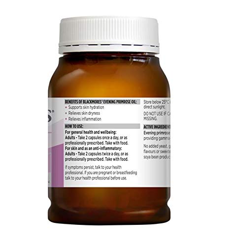 Close-up of Blackmores EPO capsules, convenient omega-6 and GLA source.