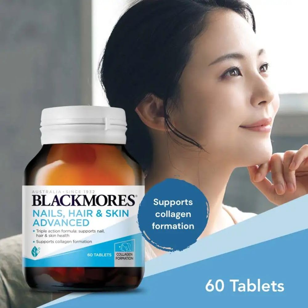 Blackmores Nails Hair and Skin vitamins biotin ingredient details promote nail strength