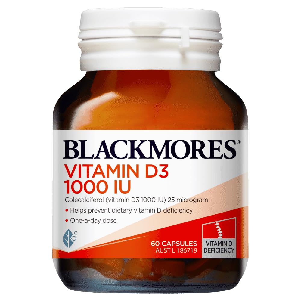 Blackmores Vitamin D3 1000IU bottle for daily bone support and calcium absorption