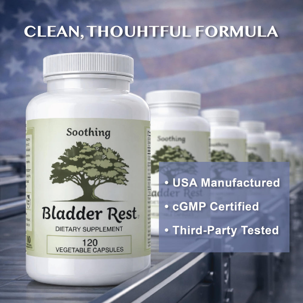 Bladder Rest lifestyle scene showing a simple health routine
