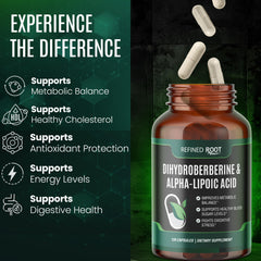 Blast Supplements DHB label closeup emphasizing premium berberine blend with ALA.