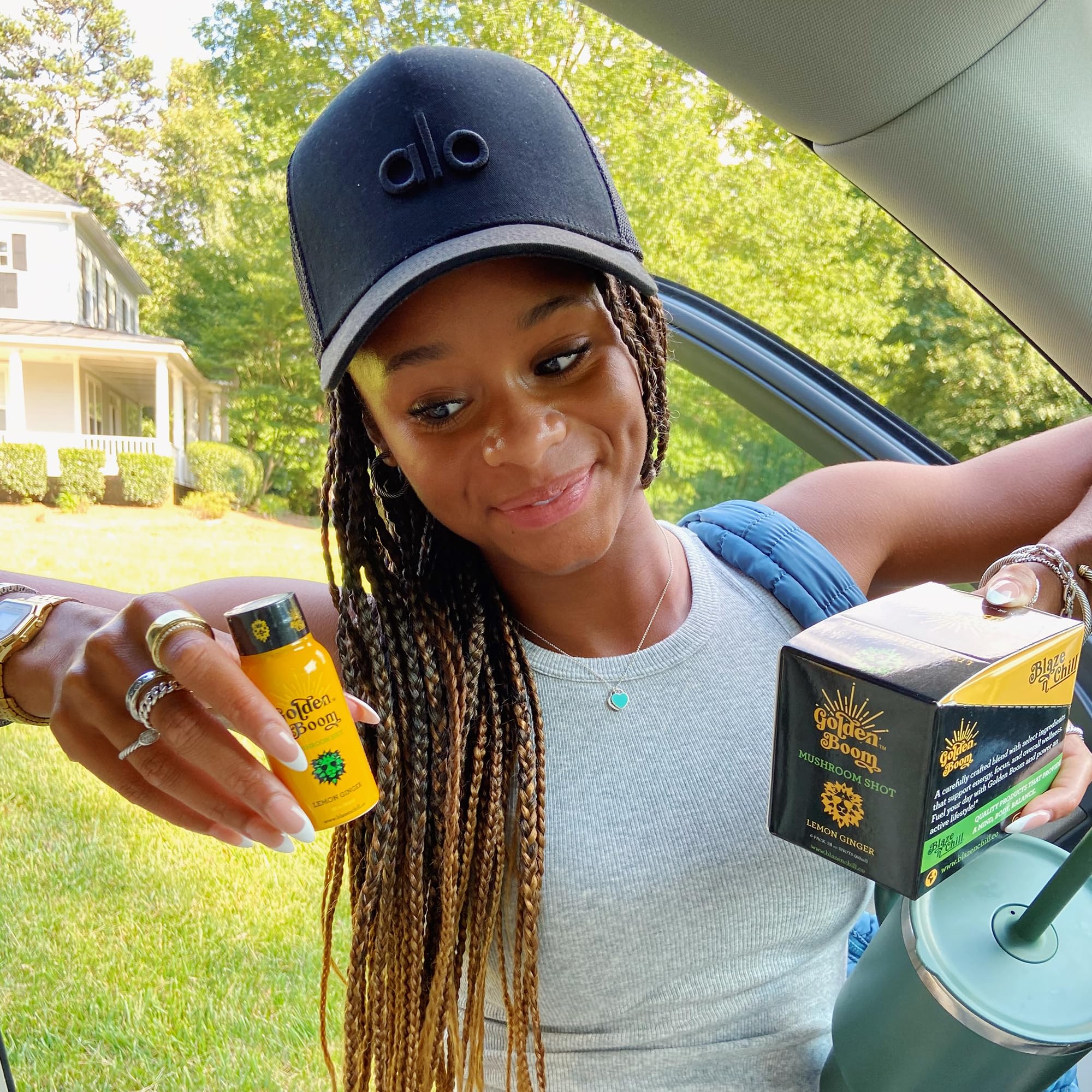 Blaze n Chill Golden Boom ready-to-drink sip showcases sustained alertness without jitters.