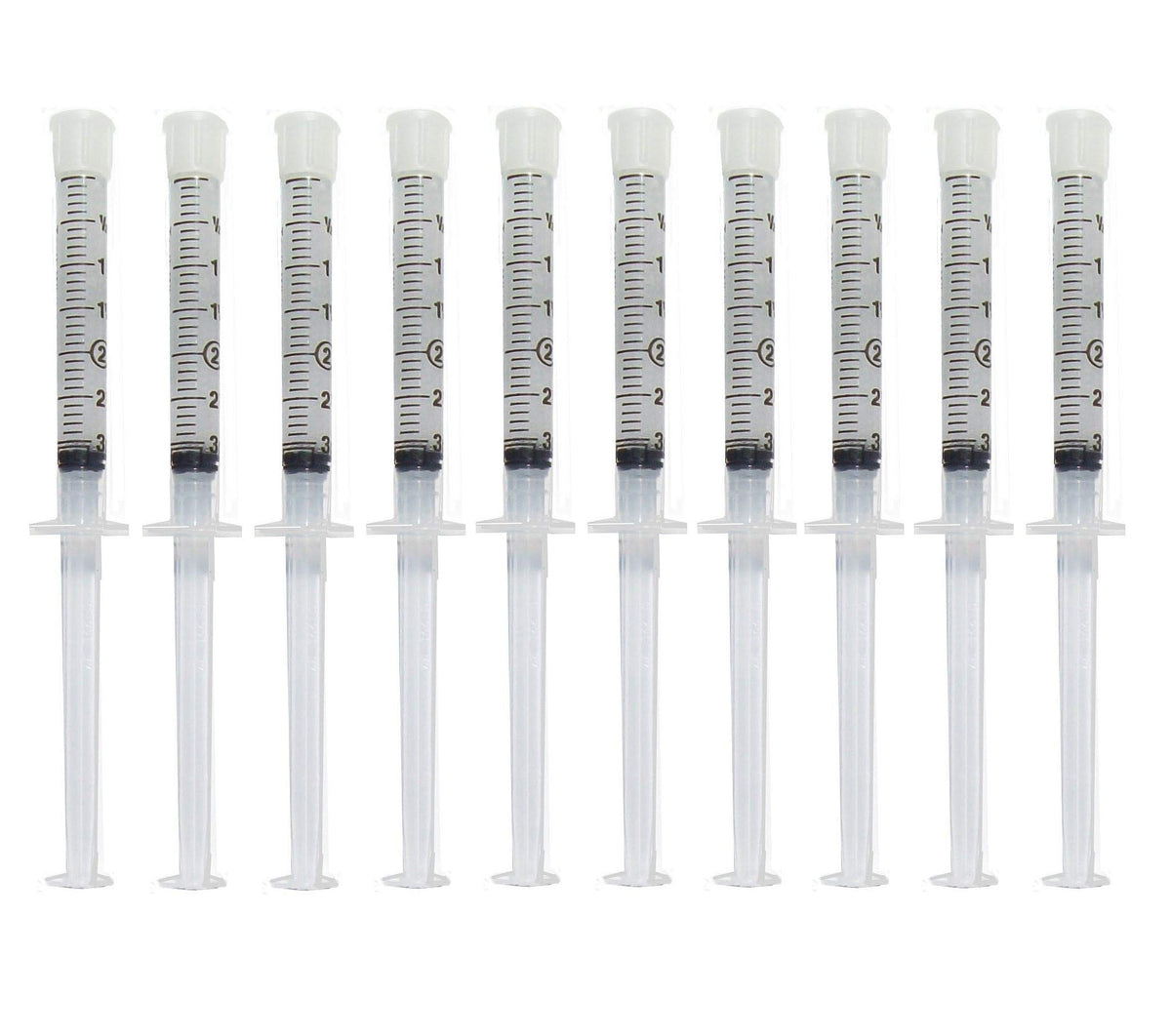 Bleach Pro Whitening gel syringe close-up showing a precise 3ml dose for application.