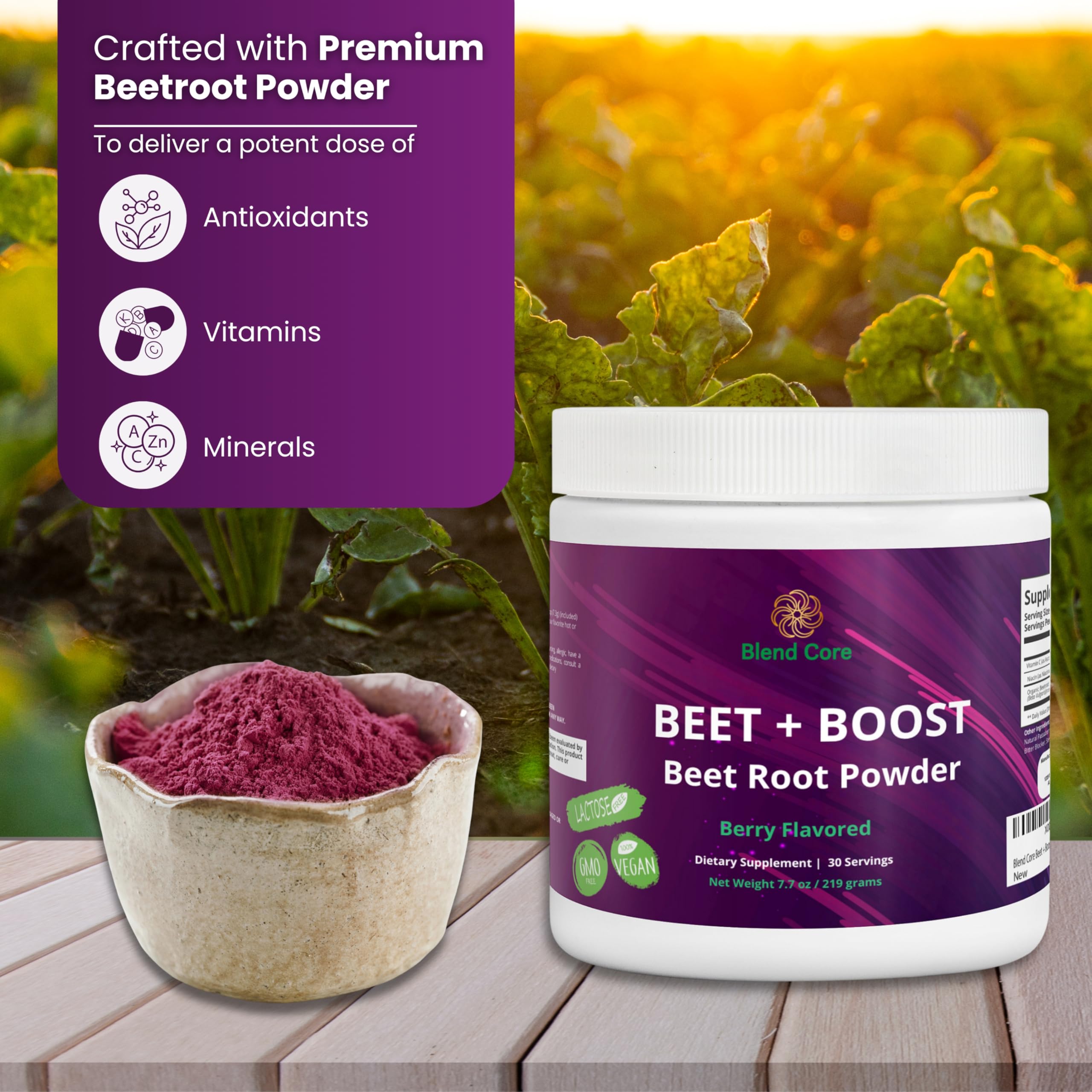 Blend Core Beet + Boost athlete during a workout demonstrates performance-focused beet powder