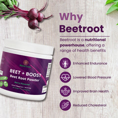 Blend Core Beet + Boost non-GMO label signals clean, vegan-friendly nutrition