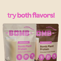 Blender Bombs Bomb Plant Protein baking idea shows protein in recipes.