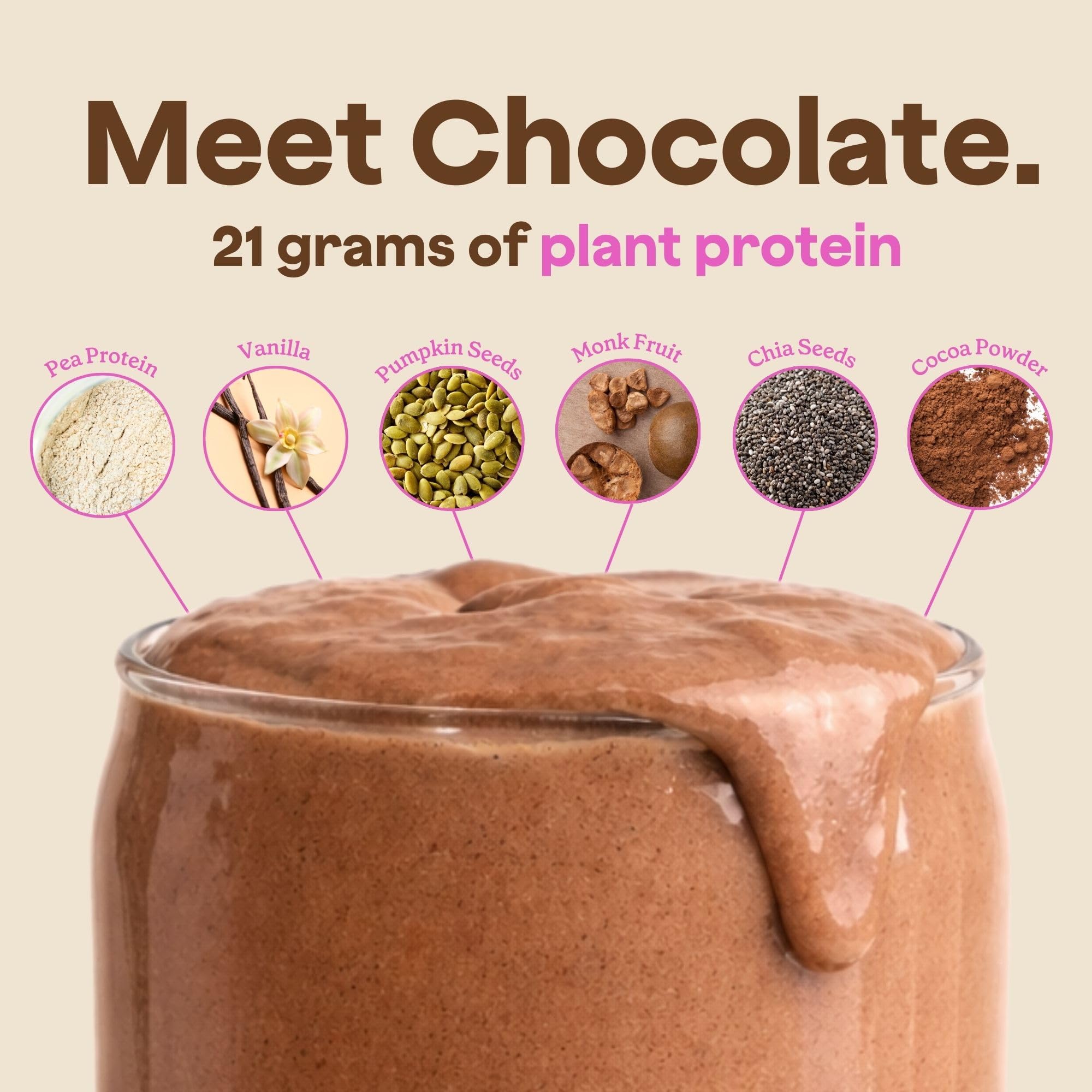Blender Bombs Bomb Plant Protein powder jar for rich cocoa flavor in shakes.