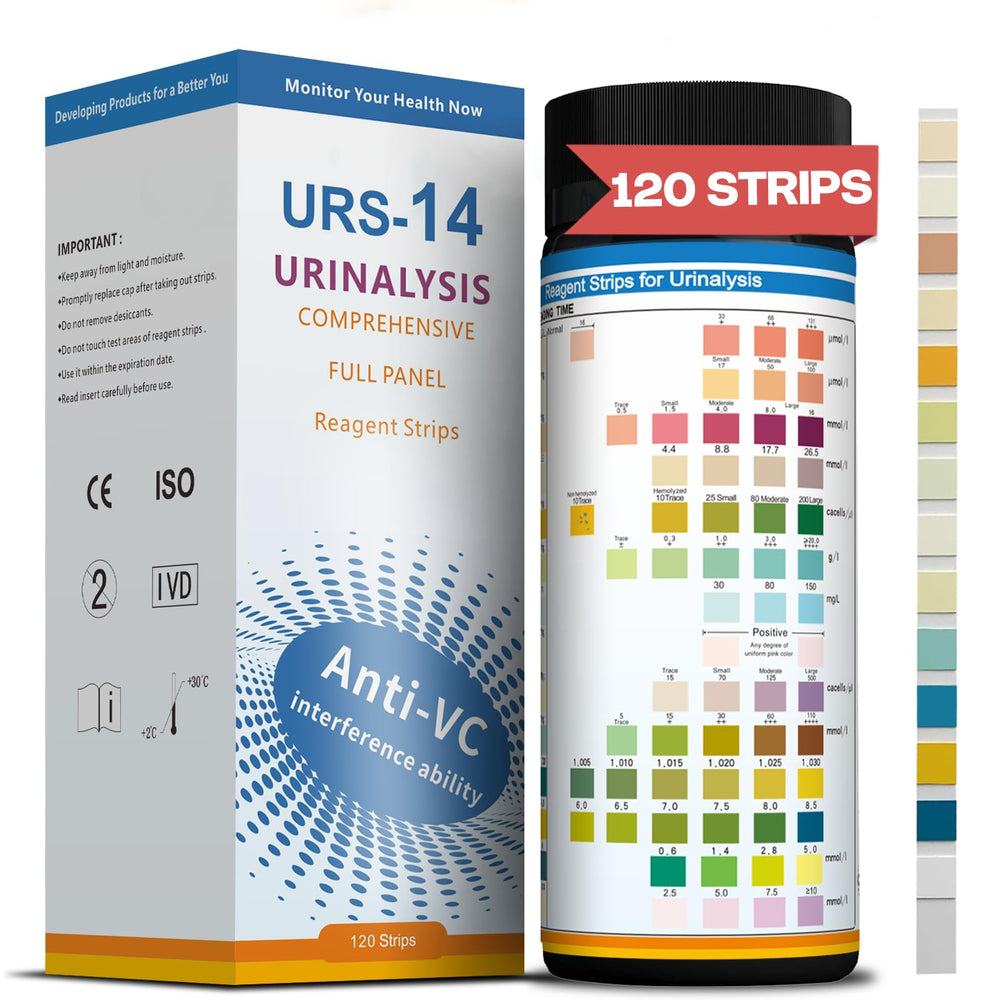 BLENSTCS URS test strips in packaging for easy home wellness tracking