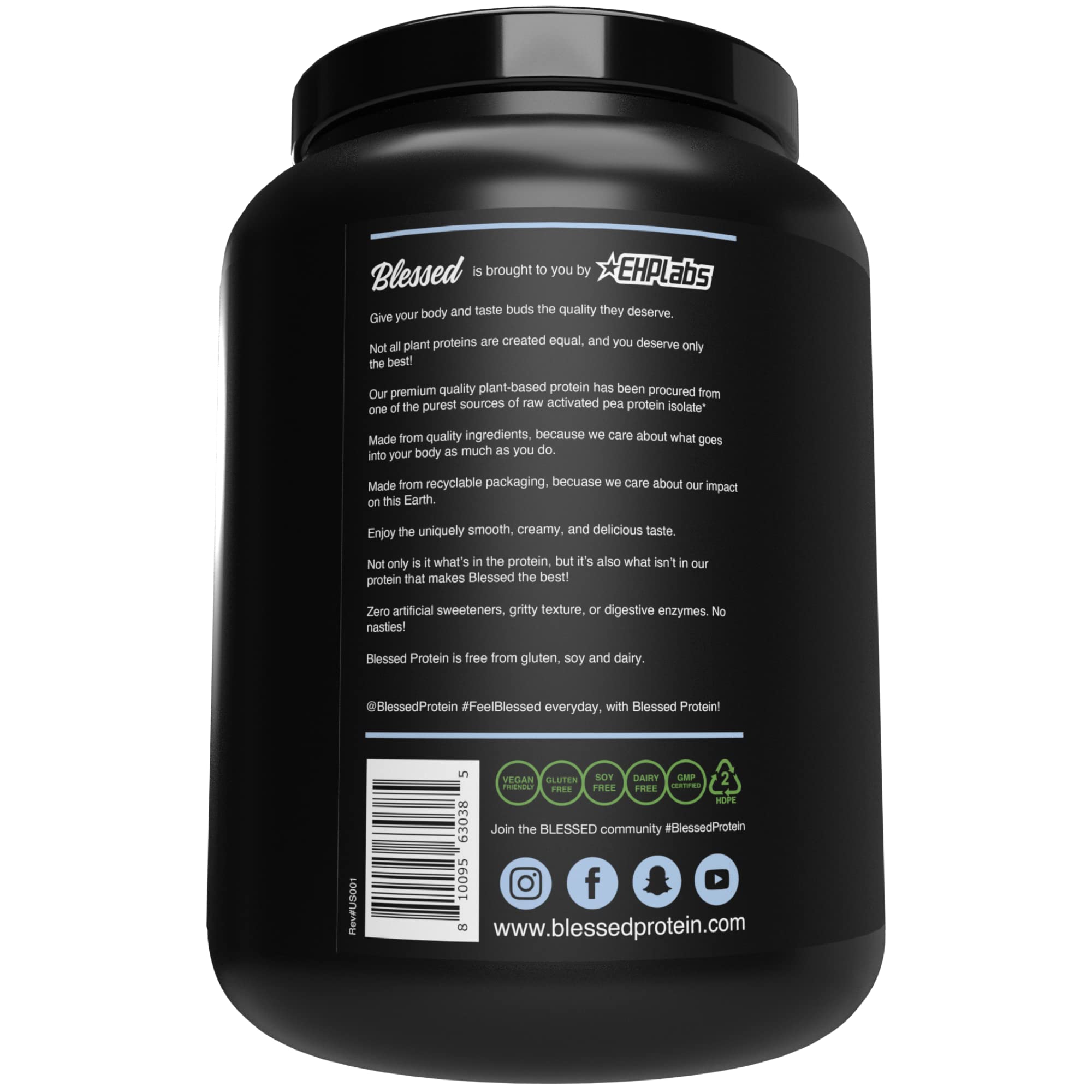 Blessed vegan protein powder meal replacement idea in a bowl