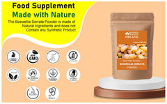 Blessfull Healing Boswellia Serrata powder with scoop for precise dosage and use.