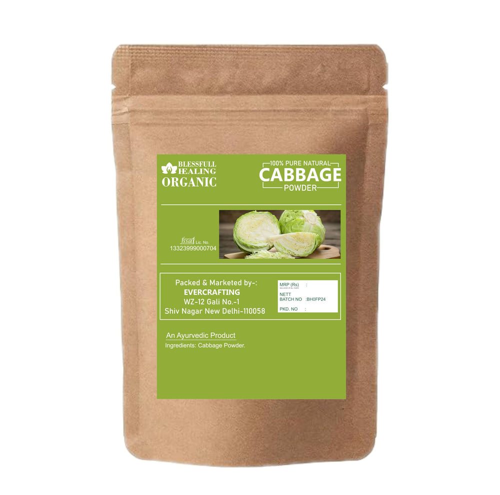 Blessfull Healing cabbage powder scoop shows convenient measuring for recipes