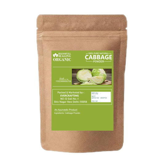 Blessfull Healing cabbage powder scoop shows convenient measuring for recipes