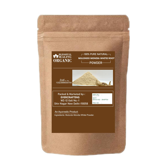 Blessfull Healing Mulondo Mondia Whitei powder being poured for easy mixing.
