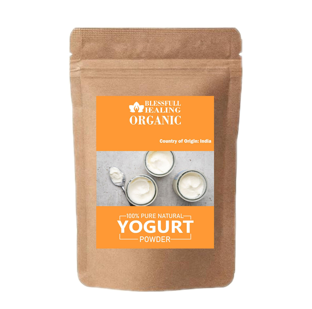 Blessfull Healing Organic Yogurt Powder packshot showcasing 200 g jar for versatile cooking
