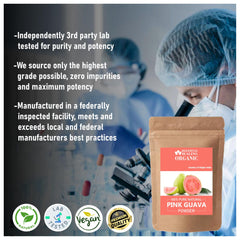 Blessfull Healing pink guava powder open pack, visible 300g quantity.